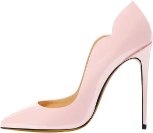 Women's Pointed 4.7 Inch Wave Sexy Stilettos Large Size High Heels Party Party Work Shoes