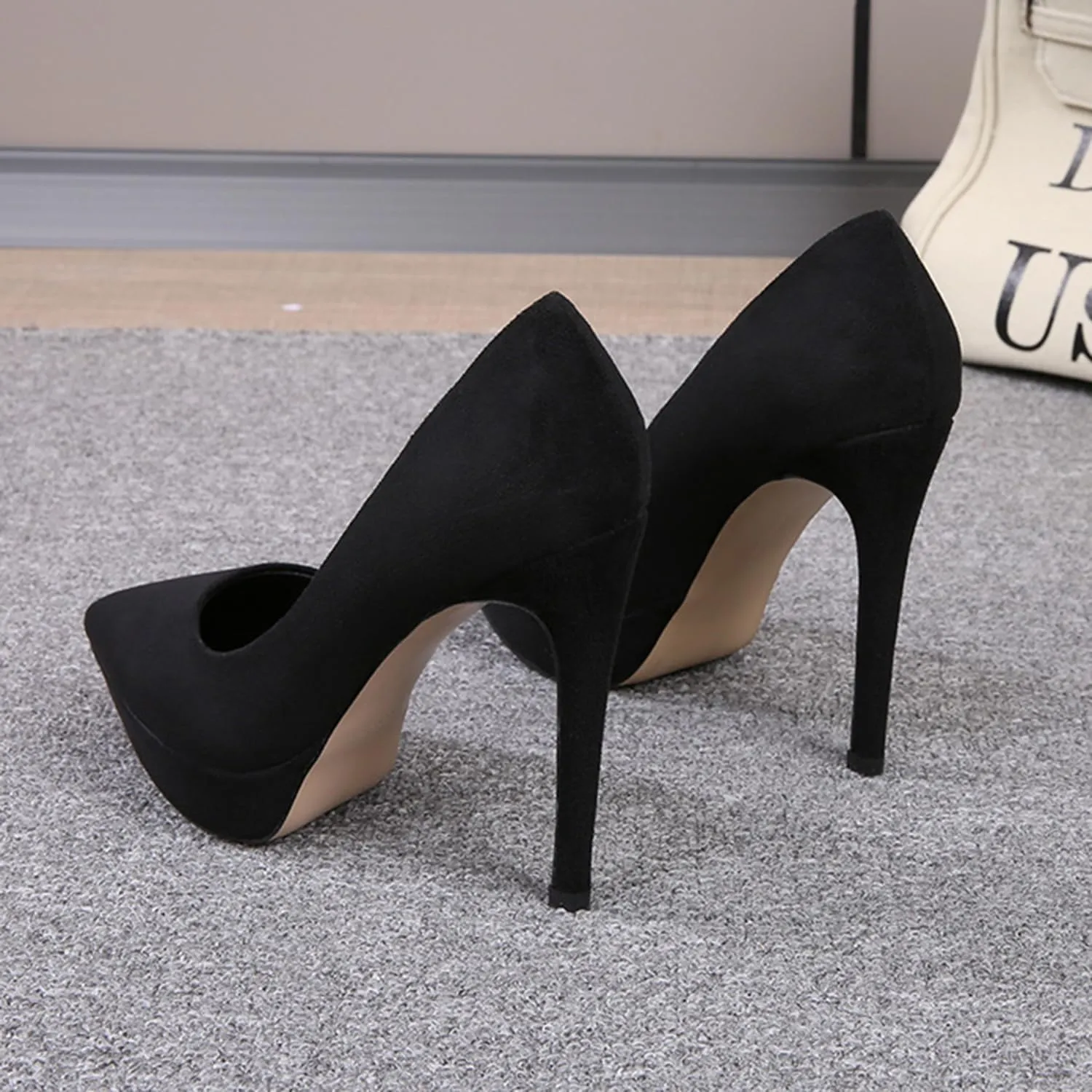 Women's Pumps Stiletto high Heels Closed Toe Platform Sexy Heels for Dress Shoes
