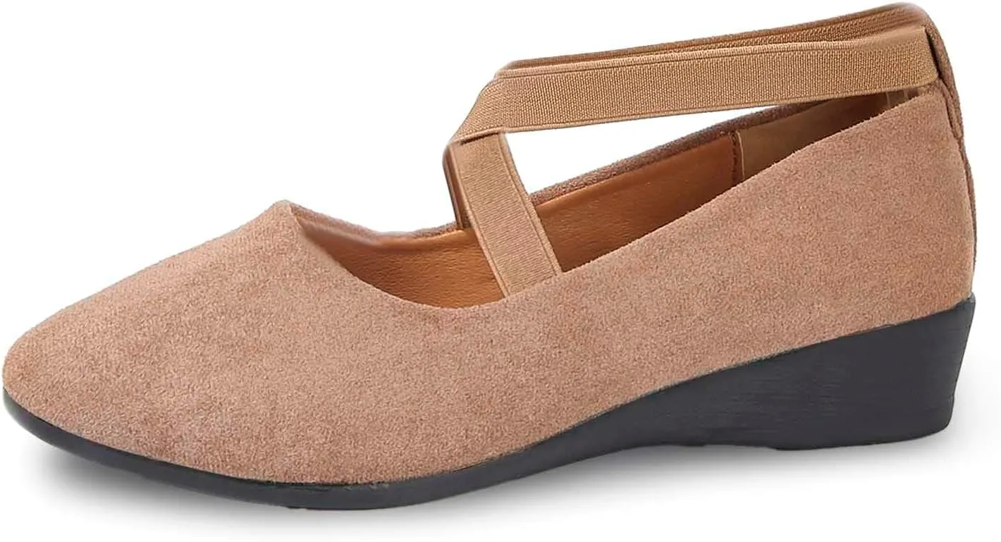 Womens Sandals With Arch Support And Back Strap Shoes Dressy Ballet Flats Slip On Walking Shoes Slip On Loafers