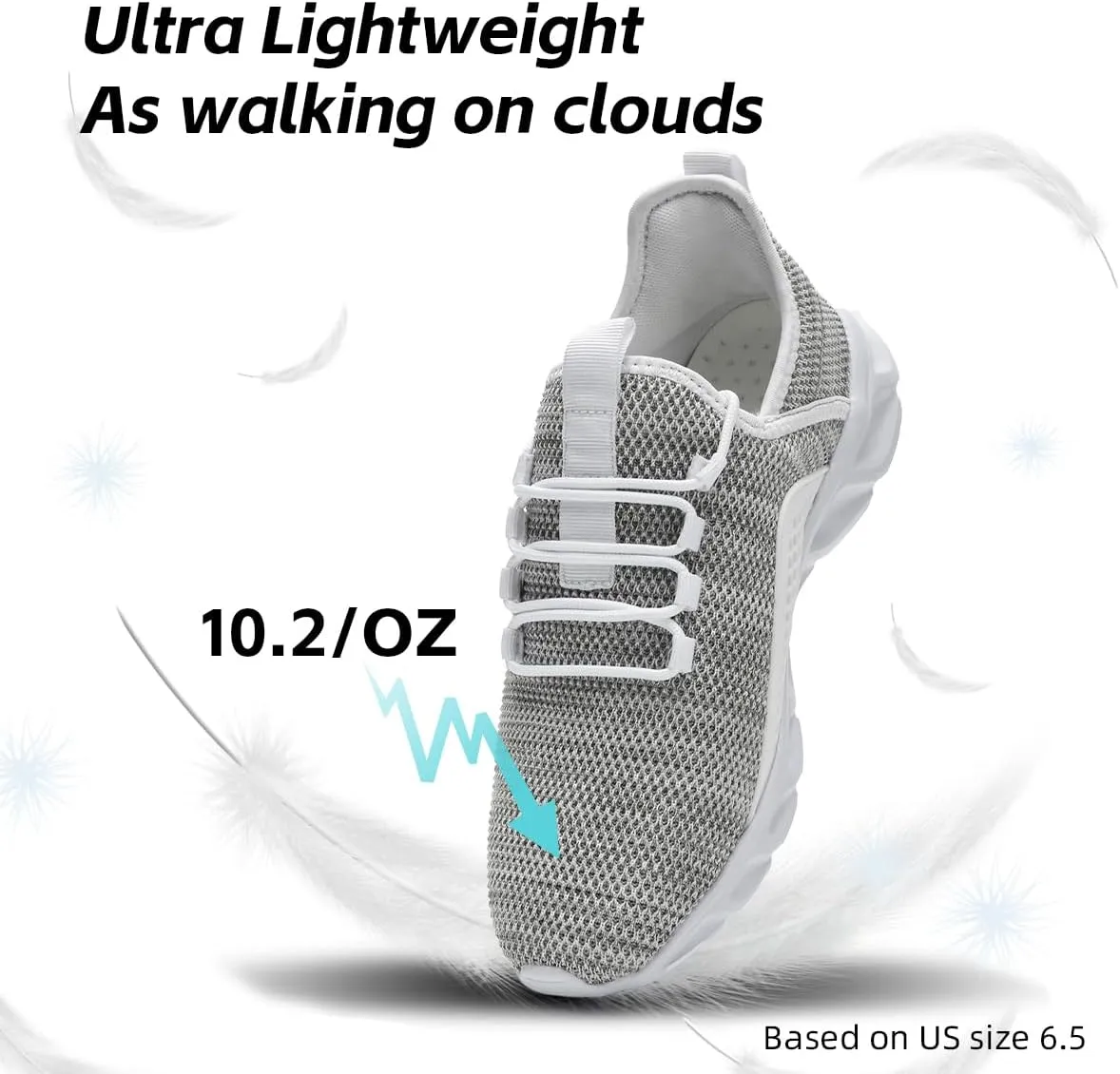 Women's Slip on Walking Athletic Tennis Shoes Running Sneakers Non Slip Hands Free Gym Sports Lightweight Breathable Casual Fashion Comfortable Mesh