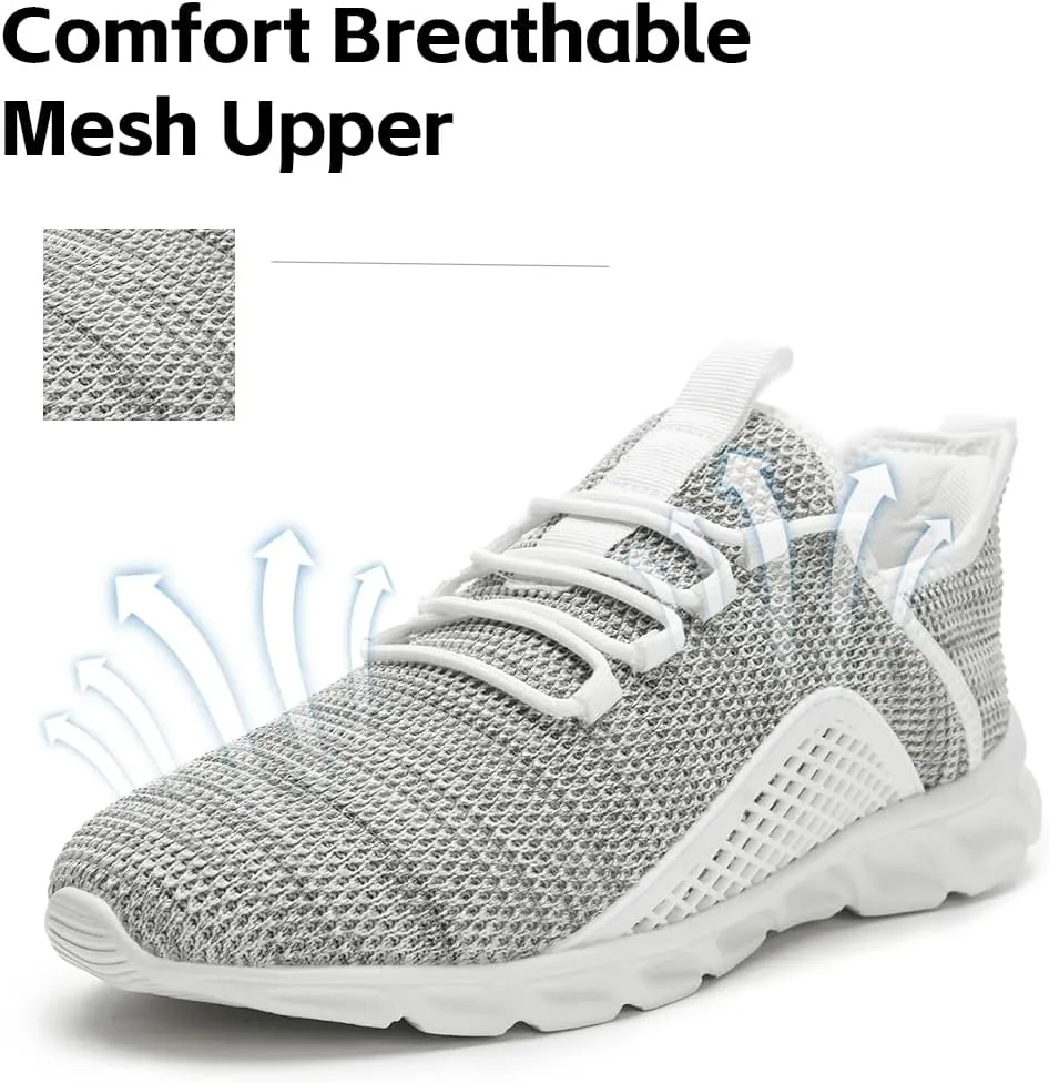 Women's Slip on Walking Athletic Tennis Shoes Running Sneakers Non Slip Hands Free Gym Sports Lightweight Breathable Casual Fashion Comfortable Mesh