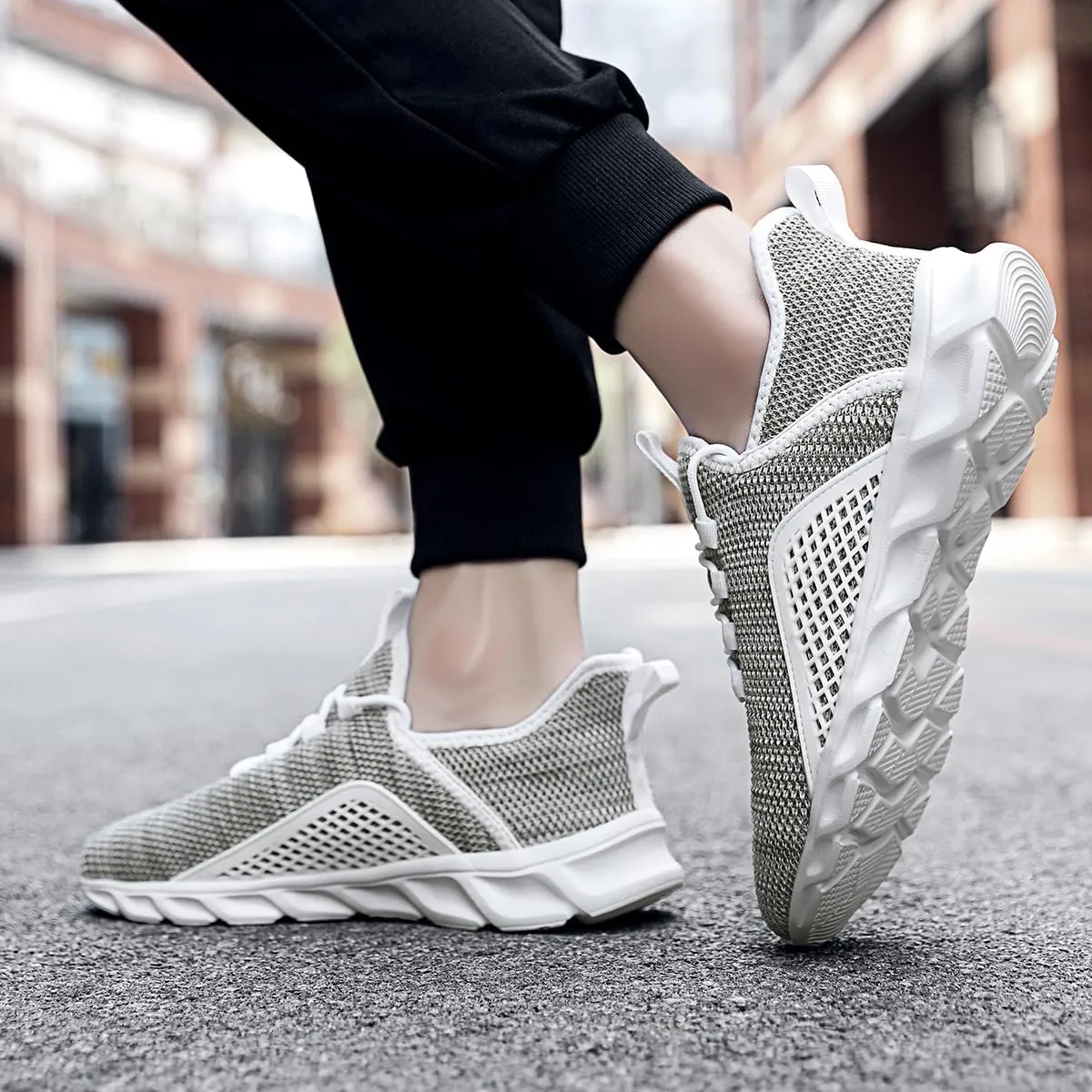 Women's Slip on Walking Athletic Tennis Shoes Running Sneakers Non Slip Hands Free Gym Sports Lightweight Breathable Casual Fashion Comfortable Mesh