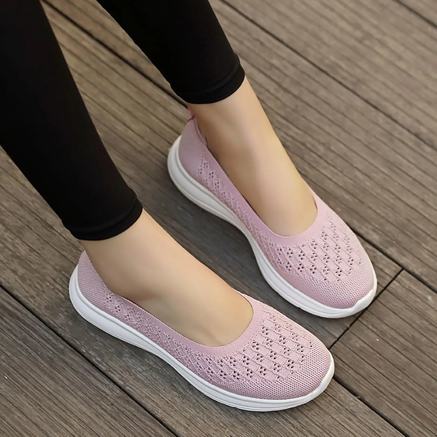 Women's Soft Orthopedic Shoes Breathable Woven Go Walking Slip On Foam Shoes Arch Support Casual Slip on Shoes for Boys