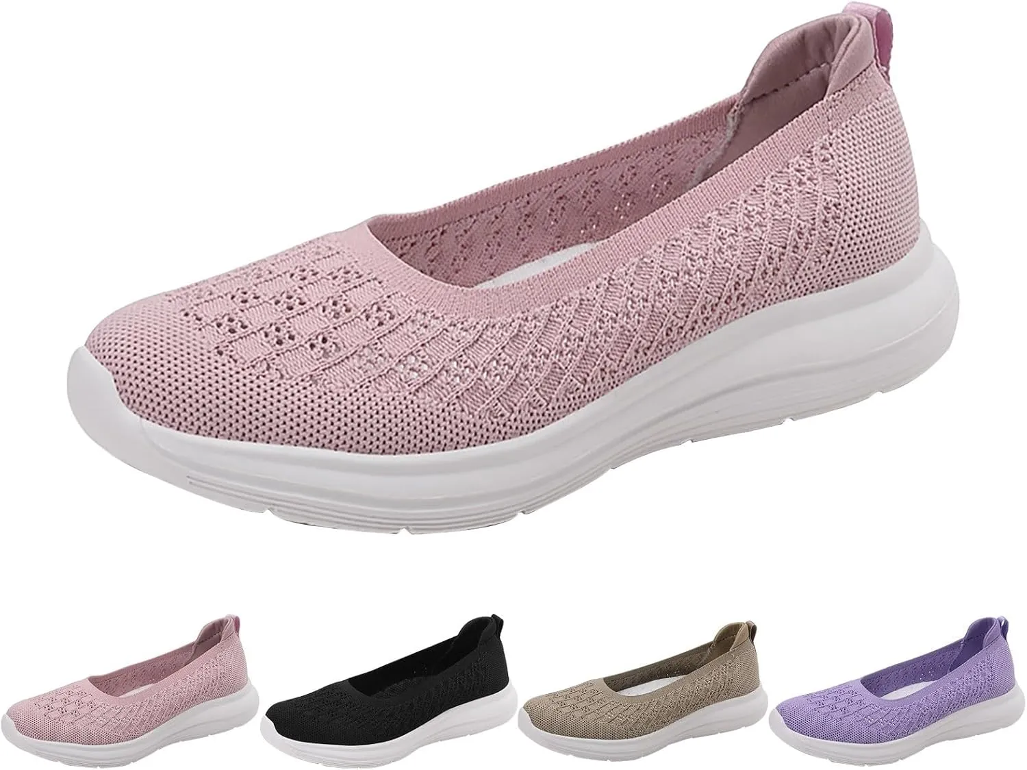 Women's Soft Orthopedic Shoes Breathable Woven Go Walking Slip On Foam Shoes Arch Support Casual Slip on Shoes for Boys