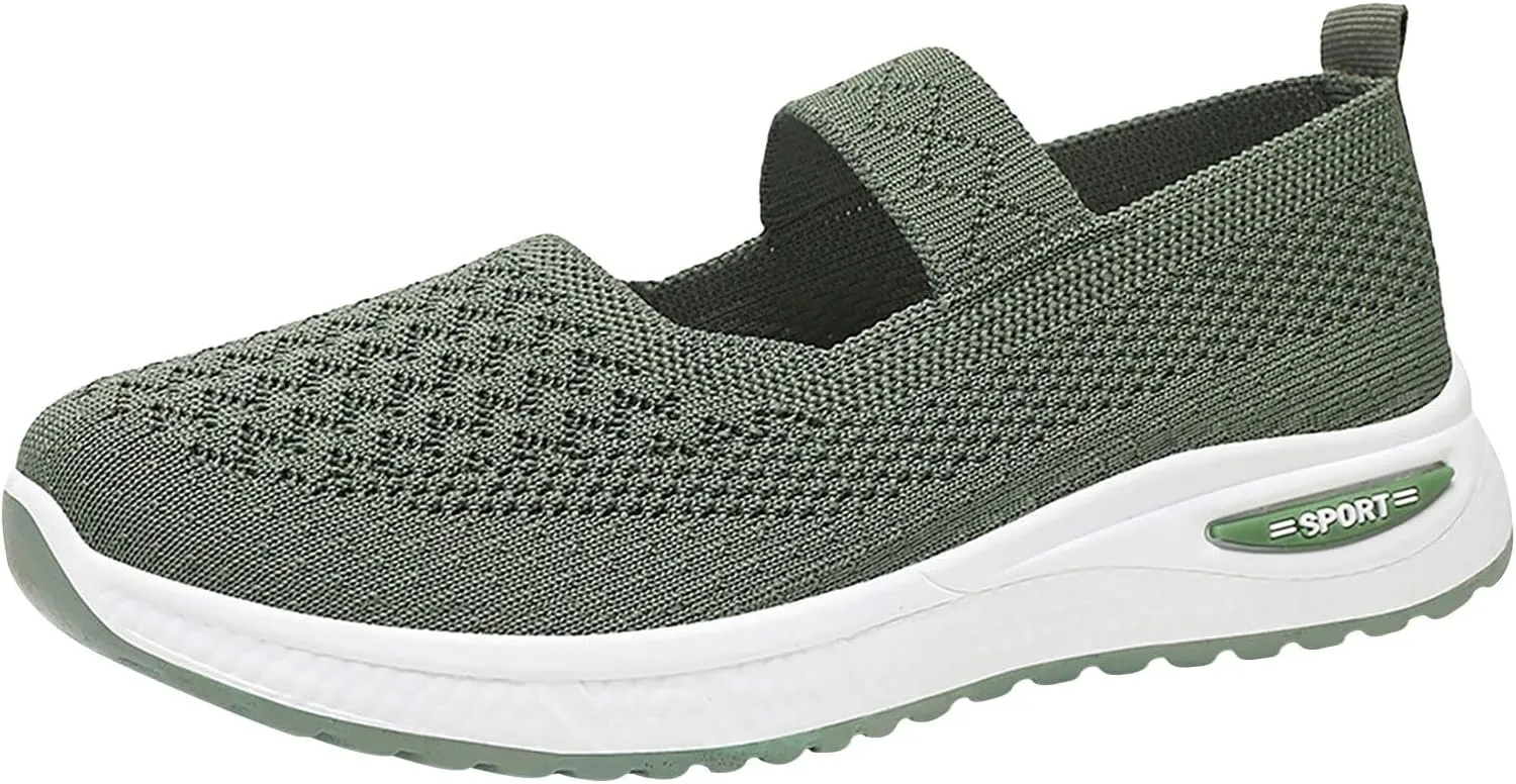 Women's Soft Orthopedic Shoes Breathable Woven Go Walking Slip On Foam Shoes Arch Support Hands Slip Man Shoes Slip on