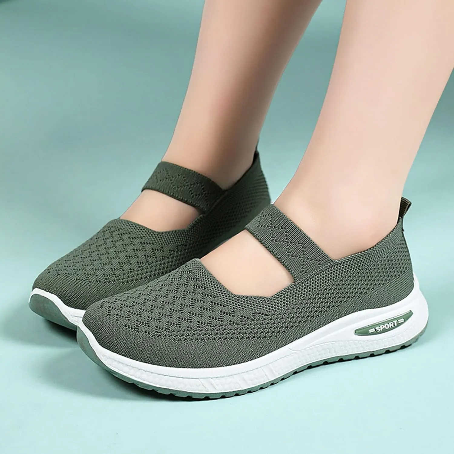 Women's Soft Orthopedic Shoes Breathable Woven Go Walking Slip On Foam Shoes Arch Support Hands Slip Man Shoes Slip on