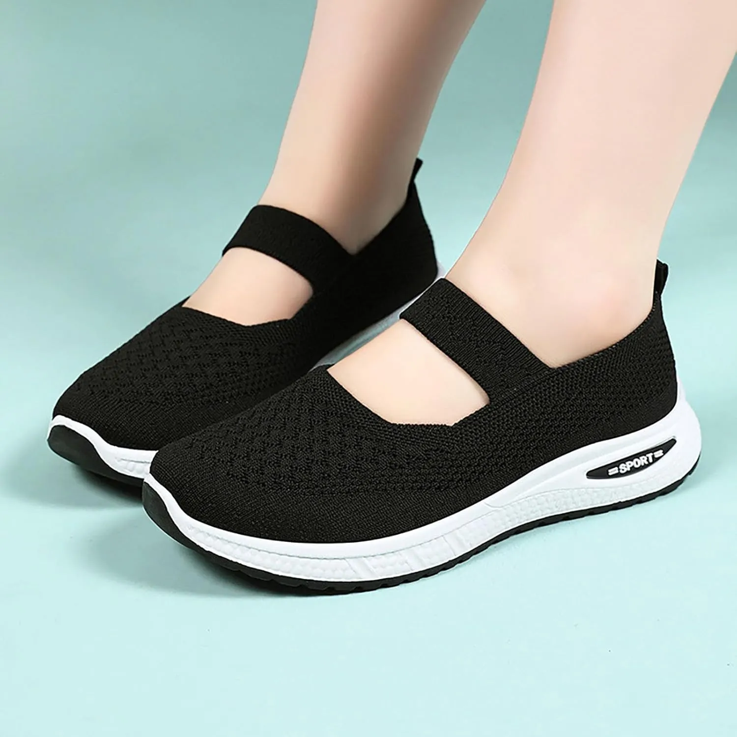 Women's Soft Orthopedic Shoes Breathable Woven Go Walking Slip On Foam Shoes Arch Support Hands Slip Man Shoes Slip on