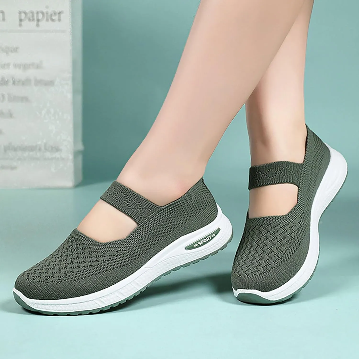 Women's Soft Orthopedic Shoes Breathable Woven Go Walking Slip On Foam Shoes Arch Support Hands Slip Man Shoes Slip on