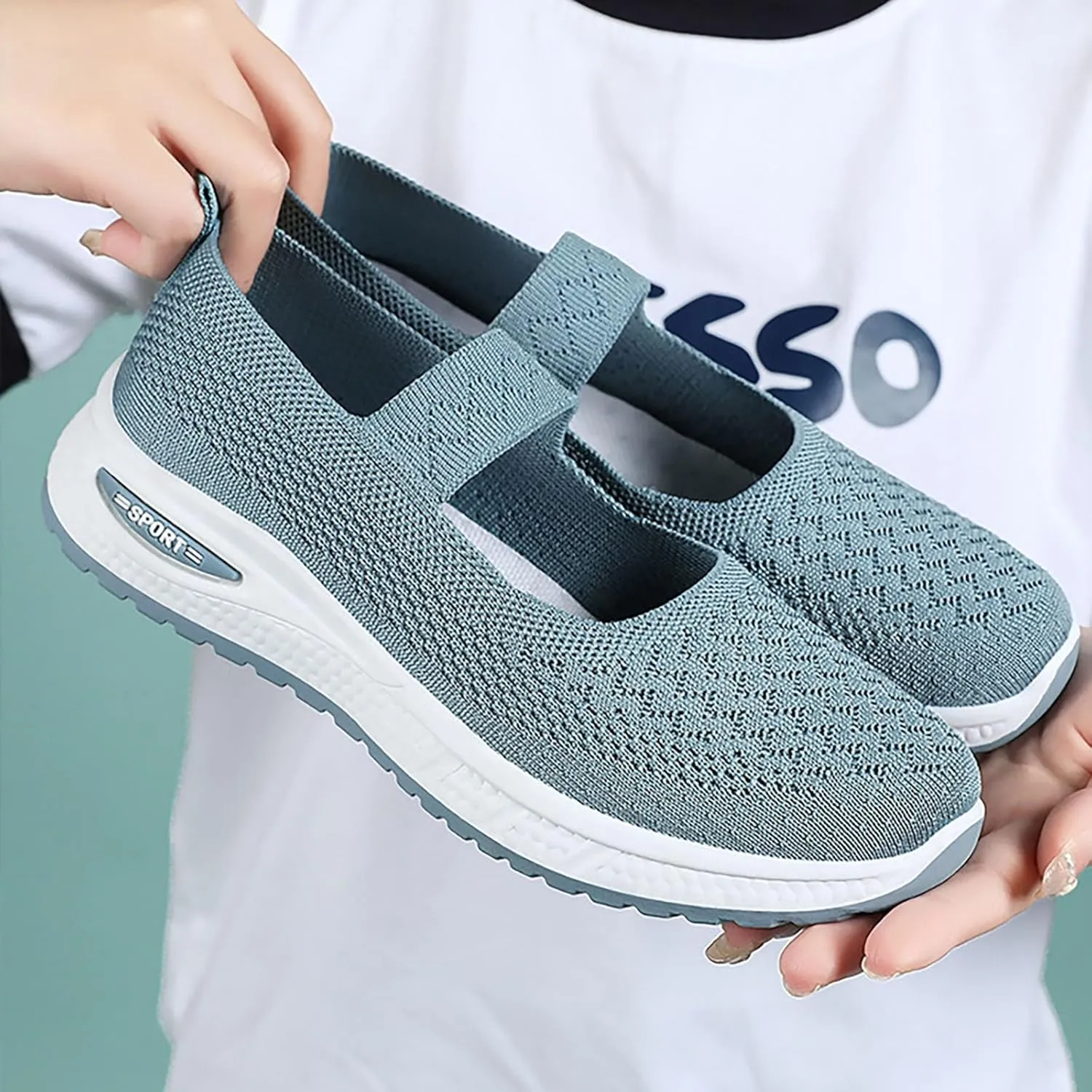 Women's Soft Orthopedic Shoes Breathable Woven Go Walking Slip On Foam Shoes Arch Support Hands Slip Man Shoes Slip on