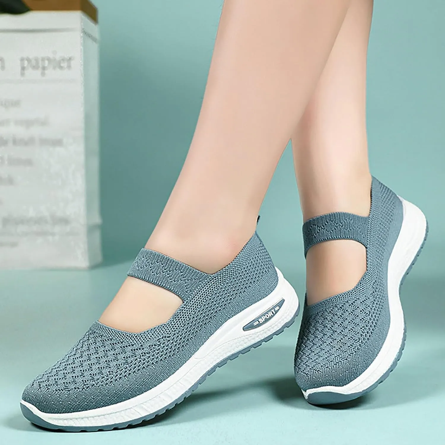 Women's Soft Orthopedic Shoes Breathable Woven Go Walking Slip On Foam Shoes Arch Support Hands Slip Man Shoes Slip on