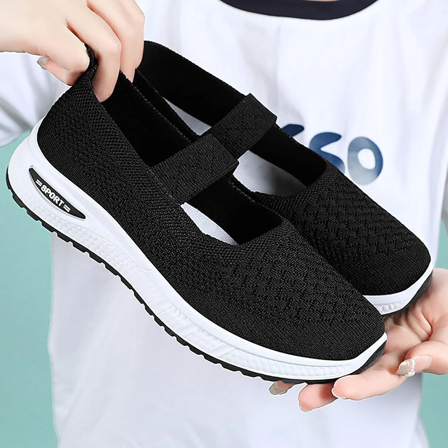 Women's Soft Orthopedic Shoes Breathable Woven Go Walking Slip On Foam Shoes Arch Support Hands Slip Man Shoes Slip on