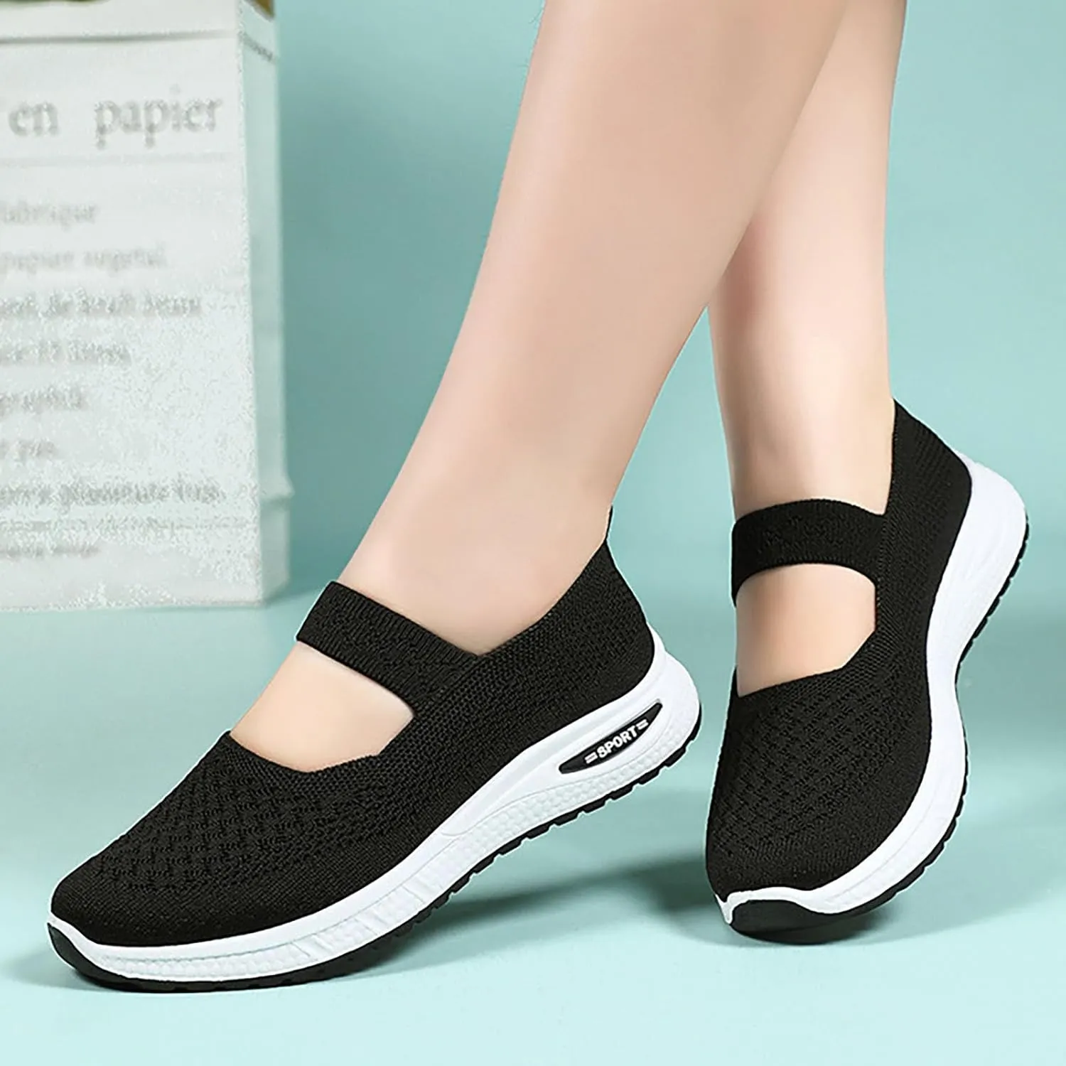 Women's Soft Orthopedic Shoes Breathable Woven Go Walking Slip On Foam Shoes Arch Support Hands Slip Man Shoes Slip on