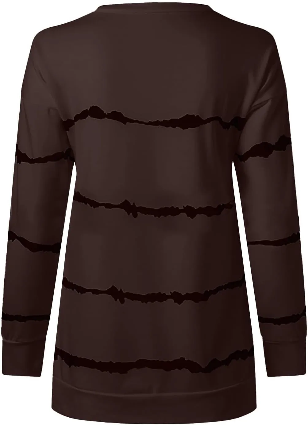 Womens Striped Sweatshirts Loose Fit Crew Neck Long Sleeve Tunic Tops Fall Winter Fashion Clothes 2024