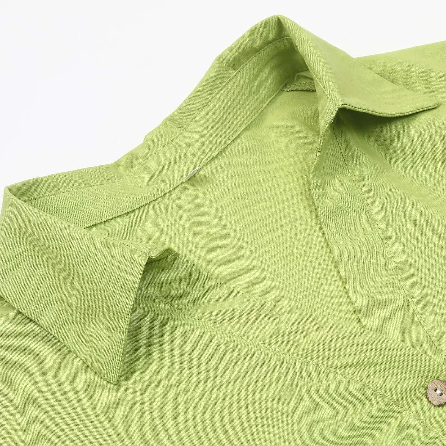 Womens Summer Casual Button Down Mini Dress Ruffle Short Sleeve V Neck Flowy A Line Tiered Beach Vacation Dresses