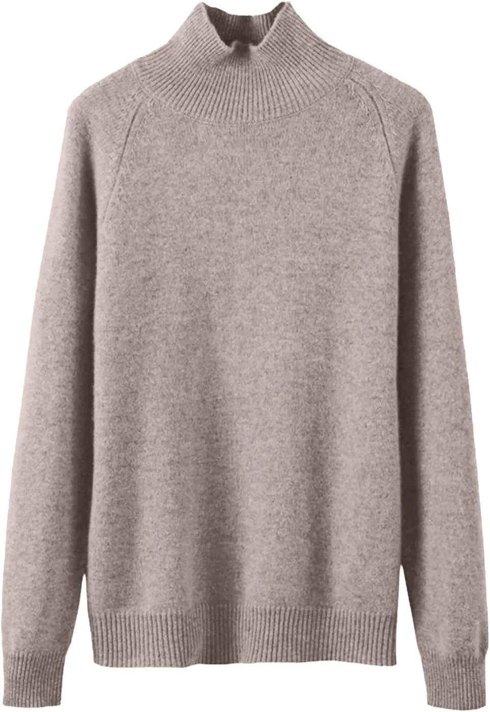 Womens Turtleneck Long Sleeve Knit Sweater Casual Loose Fit Tops Basic Pullover Jumper Tops 2024 Fall Winter