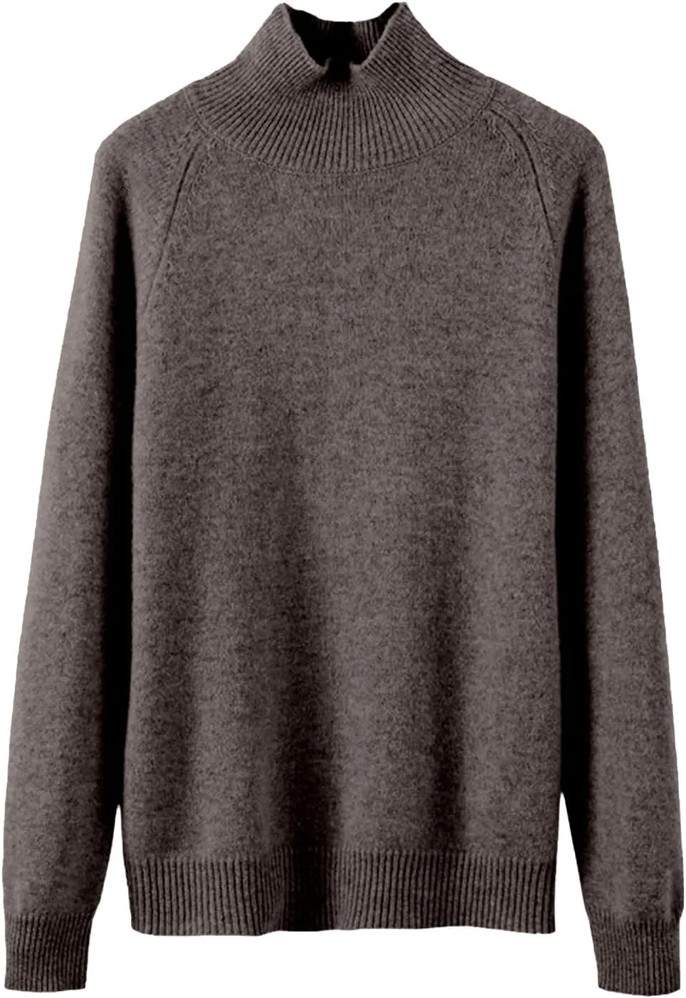 Womens Turtleneck Long Sleeve Knit Sweater Casual Loose Fit Tops Basic Pullover Jumper Tops 2024 Fall Winter