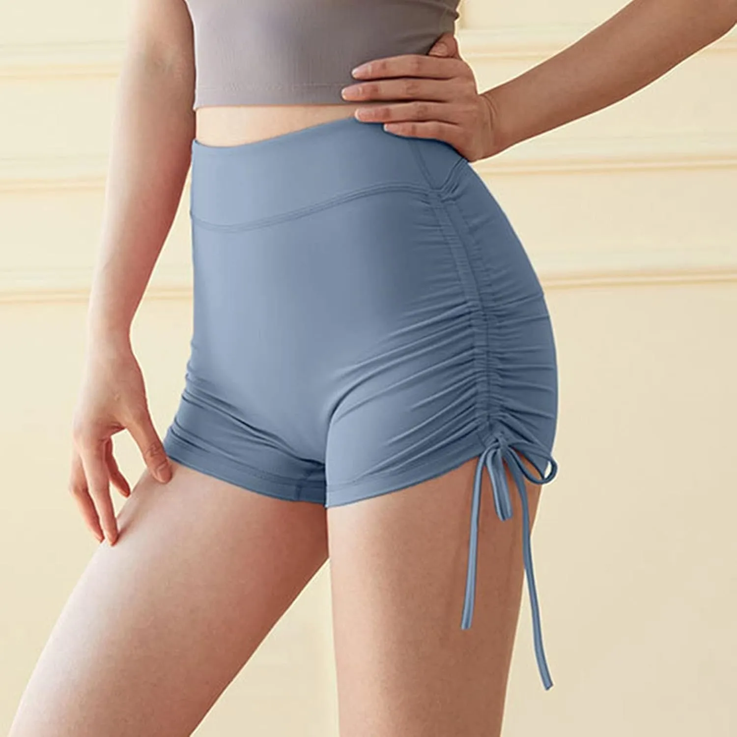 Women's Workout Gym Shorts High Waisted Butt Quick Drying Running Shorts Lifting Gym Seamless Shorts