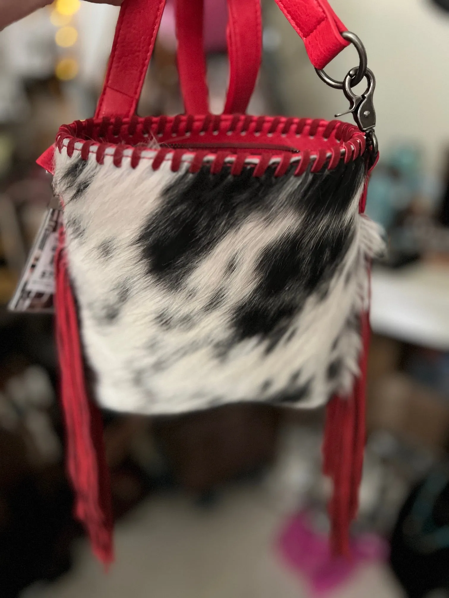 Wrangler Red Cowhide Leather Crossbody