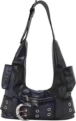 YXBQueen Shoulder Bags for Women, Top Handle Satchel Purses Large Hobo Tote Handbag Vintage Bag with Zipper Closure