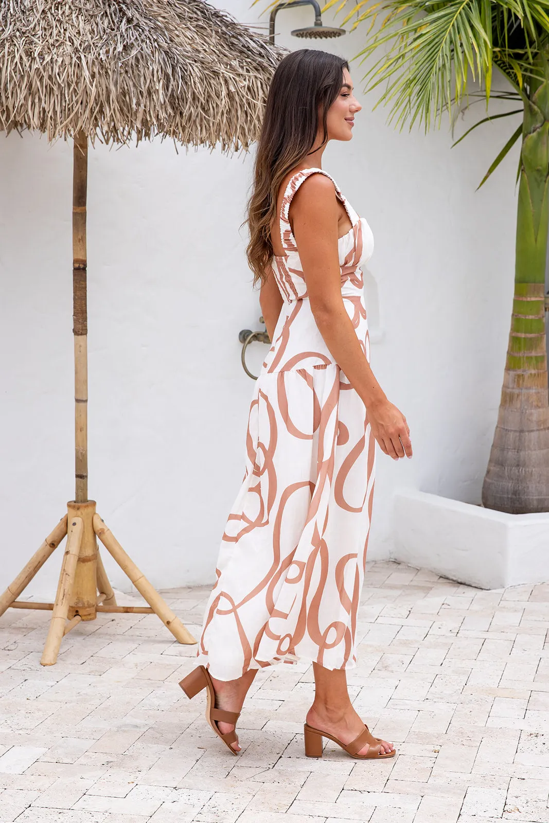 Zion Midi Dress -MOCHA